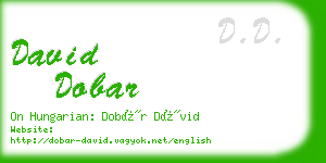 david dobar business card